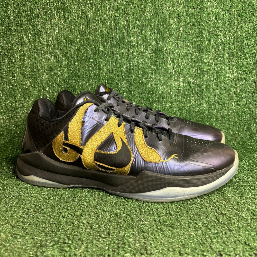 Nike Kobe 5 Protro Years of the Mamba Basketball Sneakers Eggplant Gold Men 12.5